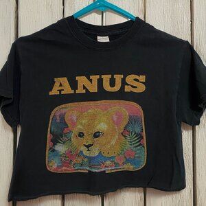Lion Cub Anus Lisa Frank Crop T Shirt